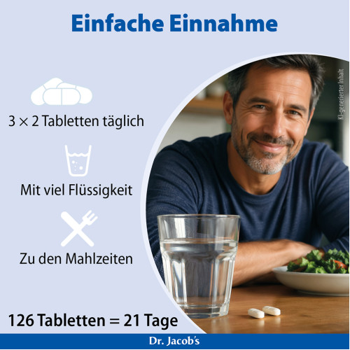 Dr. Jacob's Blutdruck-Tabletten mit Arginin Kalium Magnesium, 126 Stk., Dr. Jacob's Medical GmbH