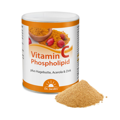 Dr. Jacob's Vitamin-C-Phospholipid Pulver Hagebutte Acerola, 150 g, Dr. Jacob's Medical GmbH