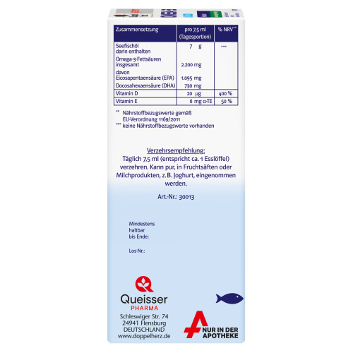 Doppelherz Omega-3 Liquid system, 150 ml, Queisser Pharma GmbH & Co. KG