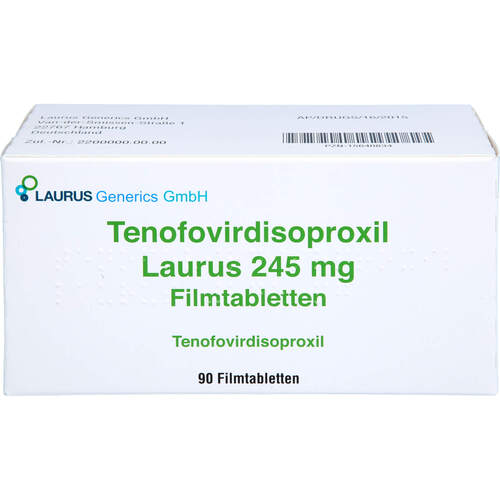 Tenofovirdisoproxil Laurus 245 mg Filmtabletten, 90 Stk., Laurus Generics GmbH