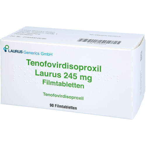 Tenofovirdisoproxil Laurus 245 mg Filmtabletten, 90 Stk., Laurus Generics GmbH
