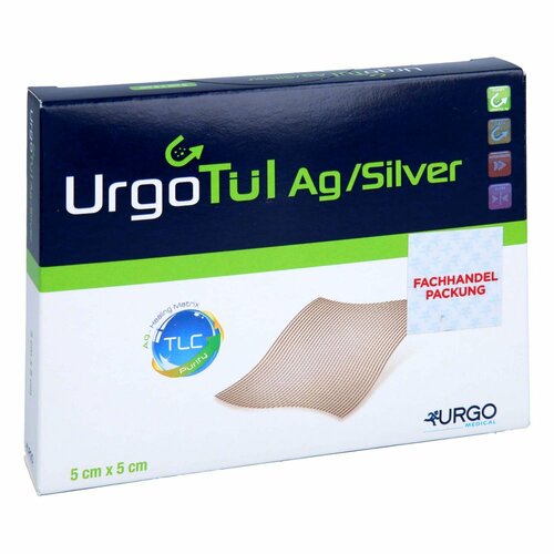 URGOT&Uuml;L Silver 5x5 cm Wundgaze, 10 Stk., Tora Pharma GmbH
