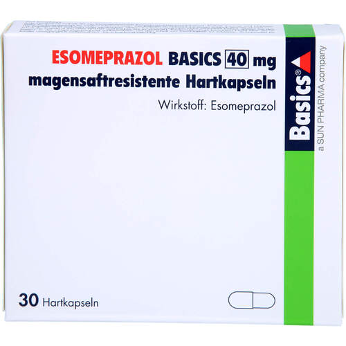 ESOMEPRAZOL BASICS 40 mg magensaftr. Hartkapseln, 30 Stk., Basics GmbH