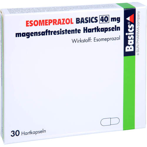 ESOMEPRAZOL BASICS 40 mg magensaftr. Hartkapseln, 30 Stk., Basics GmbH