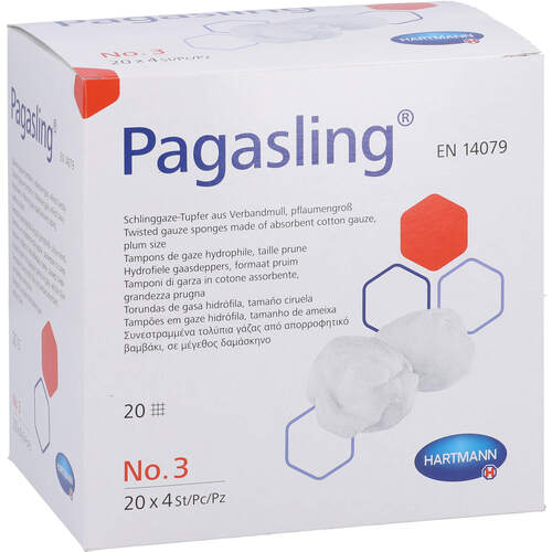 Pagasling Mulltupfer steril Gr.3 pflaumengross, 20x4 Stk., Tora Pharma GmbH
