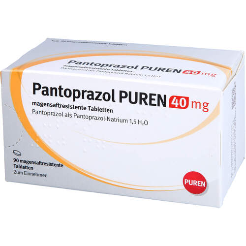 Pantoprazol PUREN 40 mg magensaftresist.Tabletten, 90 Stk., PUREN Pharma GmbH & Co. KG