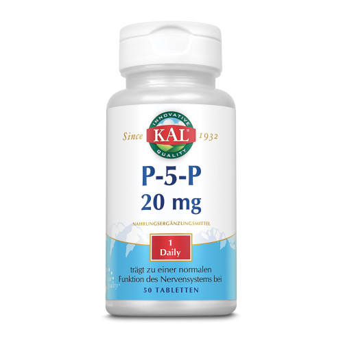 P-5-P (Pyridoxal-5-Phosphat) 20mg KAL, 50 Stk., Supplementa GmbH