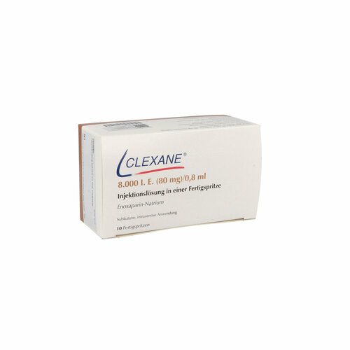 CLEXANE 8.000 I.E. 80mg/0.8ml ILO i.e.Fertigspr., 10 ST, CC Pharma GmbH