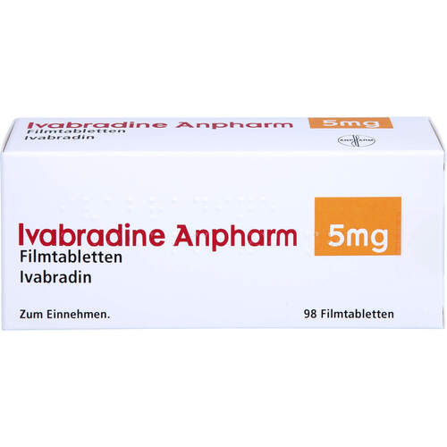 IVABRADINE Anpharm 5 mg Filmtabletten, 98 Stk., Orifarm GmbH