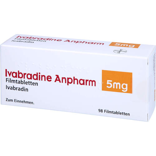 IVABRADINE Anpharm 5 mg Filmtabletten, 98 Stk., Orifarm GmbH