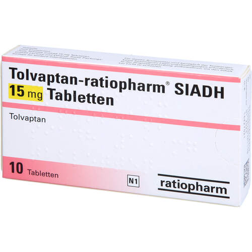 Tolvaptan-ratiopharm SIADH 15 mg Tabletten, 10 ST, ratiopharm GmbH