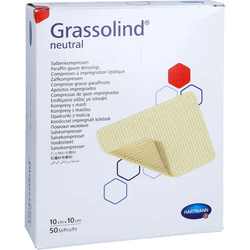 GRASSOLIND SALBENKOMPRESSEN 10X10 CM STERIL, 50 Stk., B2b Medical GmbH GRASSOLIND SALBENKOMPRESSEN 10X10 CM STERIL, 50 Stk., B2b Medical GmbH