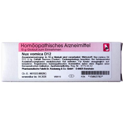 NUX VOMICA D12, 10 g, Dr.Reckeweg & Co. GmbH