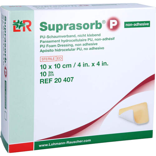 Suprasorb P PU-Schaumv.10x10 cm nicht klebend, 10 ST, kohlpharma GmbH