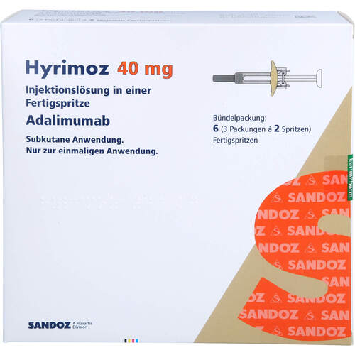 Hyrimoz 40 mg Inj.-Lösung i.e.Fertigspritze, 6 Stk., Eurimpharm Arzneimittel GmbH