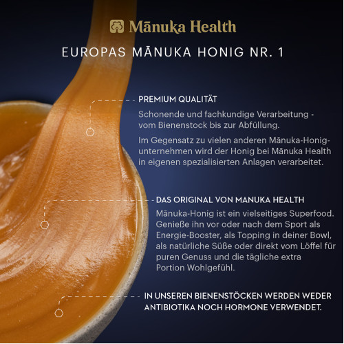 Manuka Health MGO 400+ Manuka Honig, 500 g, Hager Pharma GmbH