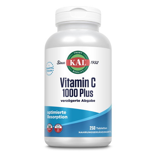 Vitamin C 1000 Plus KAL, 250 Stk., Supplementa GmbH