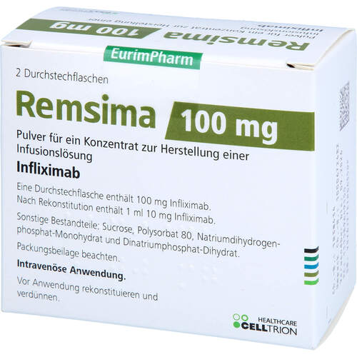 REMSIMA 100 mg Plv.f.e.Konz.z.Herst.e.Inf.-Lsg., 2 Stk., Eurimpharm Arzneimittel GmbH