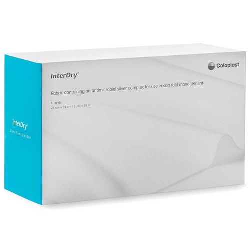 InterDry 25x91 cm Textilstoff mit Silber, 10 Stk., Coloplast GmbH