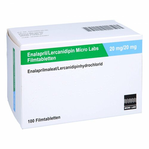Enalapril/Lercanidipin Micro Labs 20 mg/20 mg, 100 Stk., Micro Labs GmbH