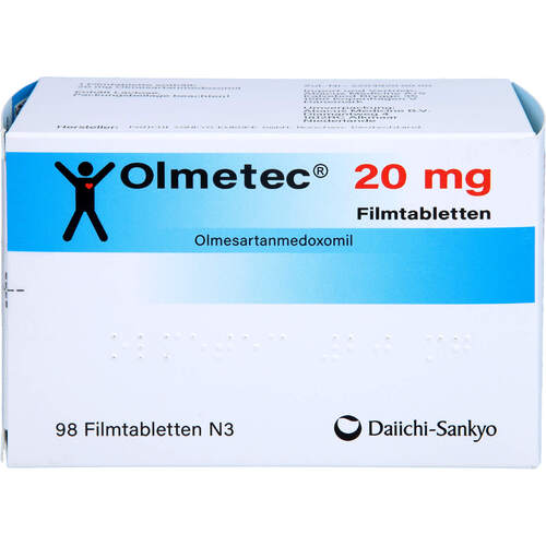Olmetec 20 mg Filmtabletten, 98 Stk., Abacus Medicine A/S