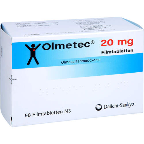 Olmetec 20 mg Filmtabletten, 98 Stk., Abacus Medicine A/S