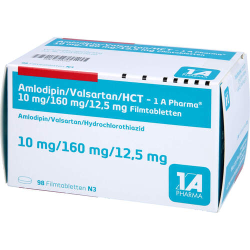 Amlodipin/Valsartan/HCT-1A Pharma 10mg/160mg/12.5m, 98 Stk., 1 A Pharma GmbH