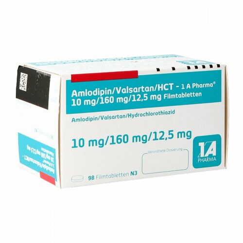 Amlodipin/Valsartan/HCT-1A Pharma 10mg/160mg/12.5m, 98 Stk., 1 A Pharma GmbH