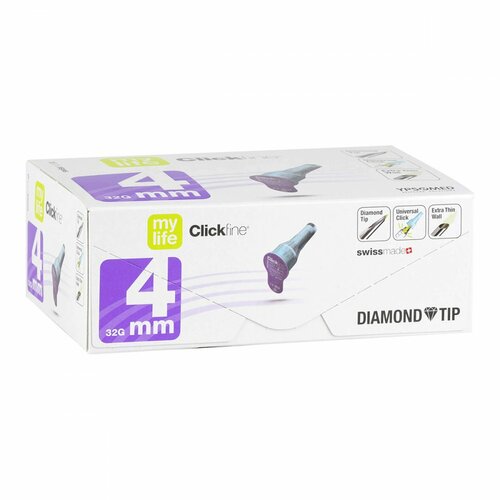 MYLIFE Clickfine Pen-Nadeln 4 mm, 100 Stk., Adequapharm GmbH