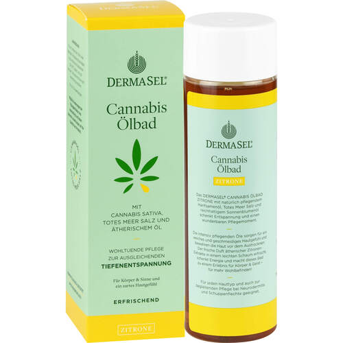 DERMASEL Cannabis Ölbad Zitrone limited edition, 250 ml, Fette Pharma GmbH