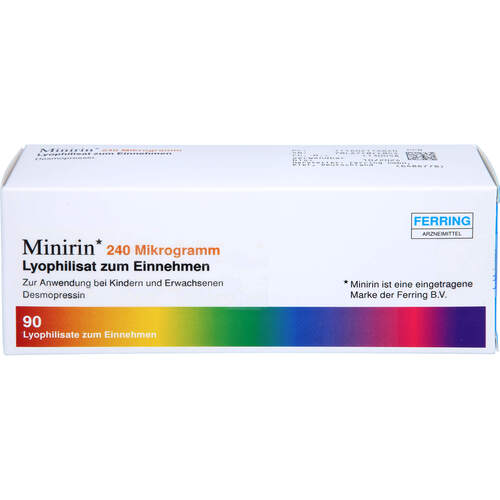 Minirin 240 Mikrogramm Lyophilisat zum Einnehmen, 90 Stk., kohlpharma GmbH