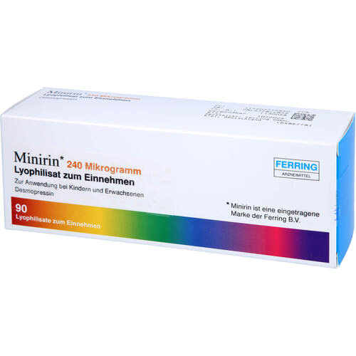 Minirin 240 Mikrogramm Lyophilisat zum Einnehmen, 90 Stk., kohlpharma GmbH