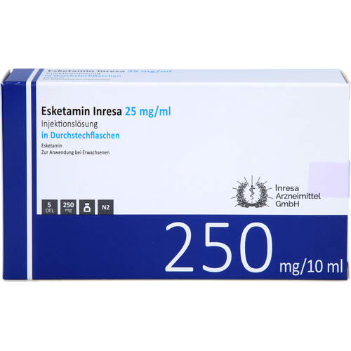 Esketamin Inresa 25 mg/ml Inj.lös. in Dfl., 5x10 ml, Inresa Arzneimittel GmbH