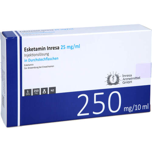 Esketamin Inresa 25 mg/ml Inj.lös. in Dfl., 5x10 ml, Inresa Arzneimittel GmbH