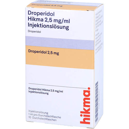 Droperidol Hikma 2.5 mg/ml Injektionsl&ouml;sung, 10 Stk., Hikma Pharma GmbH