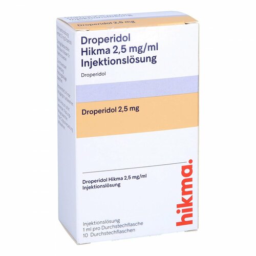 Droperidol Hikma 2.5 mg/ml Injektionsl&ouml;sung, 10 Stk., Hikma Pharma GmbH
