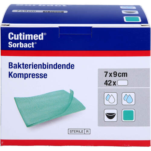 CUTIMED Sorbact Kompressen 7x9 cm, 42 Stk., 1001 Artikel Medical GmbH