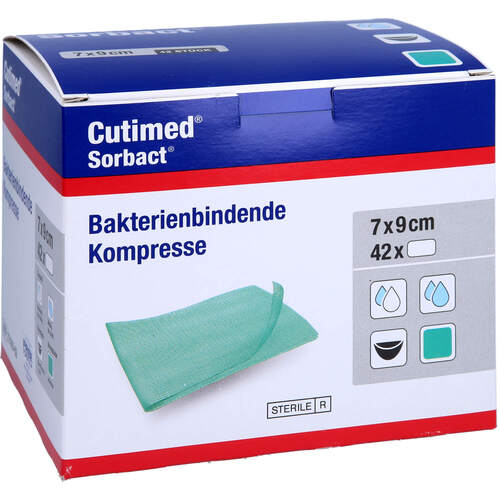 CUTIMED Sorbact Kompressen 7x9 cm, 42 Stk., 1001 Artikel Medical GmbH