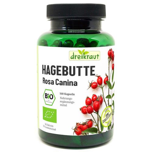 Hagebutten-Kapseln Bio, 160 Stk., dreikraut e.K.