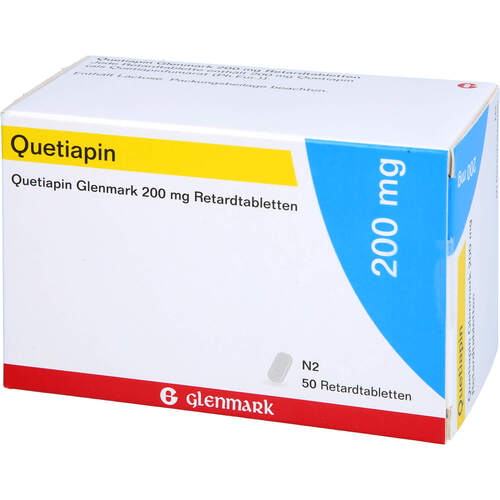 Quetiapin Glenmark 200 mg Retardtabletten, 50 Stk., Glenmark Arzneimittel GmbH