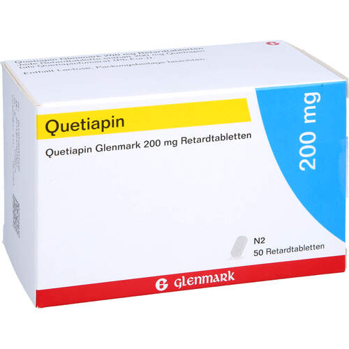 Quetiapin Glenmark 200 mg Retardtabletten, 50 Stk., Glenmark Arzneimittel GmbH