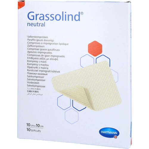 Grassolind Salbenkompressen 10x10 cm steril, 10 Stk., Eurimpharm Arzneimittel GmbH