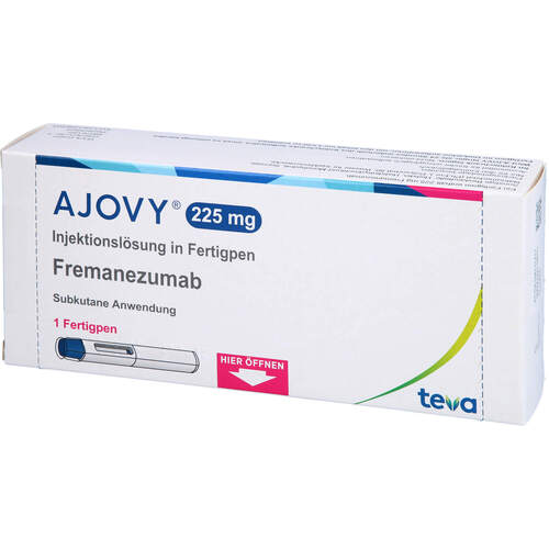 AJOVY 225 mg Injektionslösung im Fertigpen, 1 Stk., TEVA GmbH