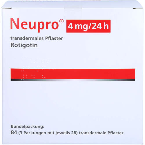 NEUPRO 4 mg/24 h transdermale Pflaster, 84 Stk., 1 0 1 Carefarm GmbH