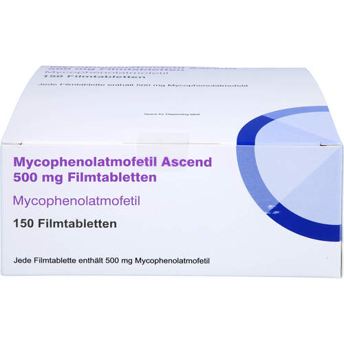 Mycophenolatmofetil Ascend 500 mg Filmtabletten, 150 Stk., Ascend GmbH