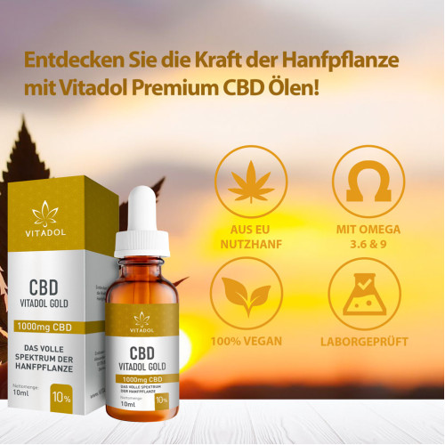 Vitadol Gold 10% CBD, 10 ml, Endower GmbH