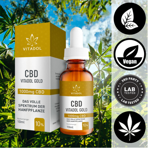 Vitadol Gold 10% CBD, 10 ml, Endower GmbH