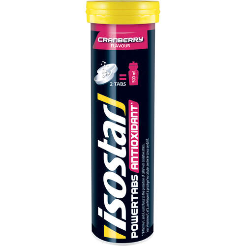 Isostar Powertabs Brausetabletten Cranberry, 120 g, GENUPORT TRADE GmbH