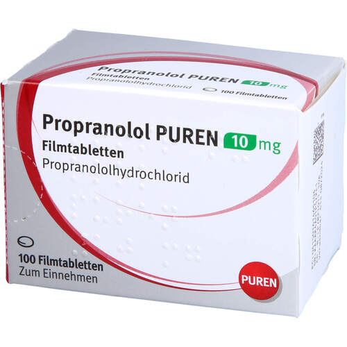 Propranolol PUREN 10 mg Filmtabletten, 100 Stk., PUREN Pharma GmbH & Co. KG