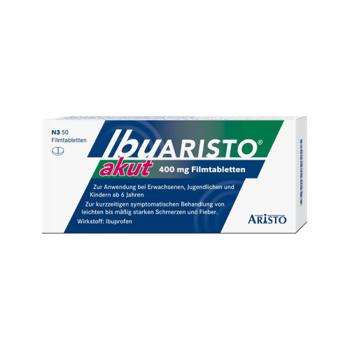 IbuARISTO akut 400 mg Ibuprofen Filmtabletten, 50 Stk., Aristo Pharma GmbH